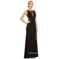 Sleeveless Evening Dress with V-Neck Collar Long Dress